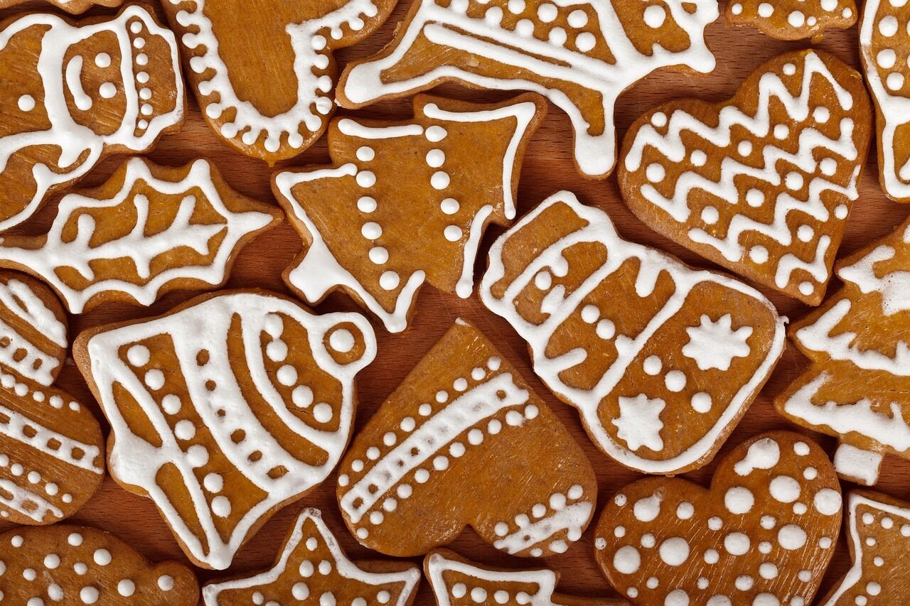 Christmas cookies stock image